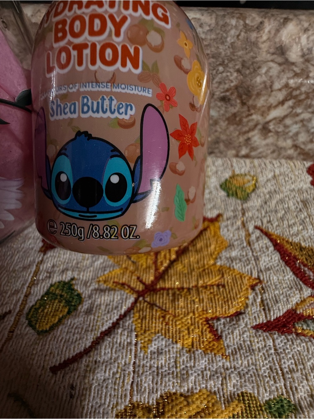 Shea Butter Moisturizing Body Lotion - Pink Packaging with Stitch Design